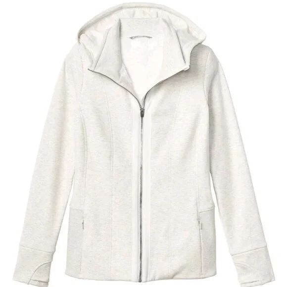 Athleta Luxe Victory Hoodie Jacket Full Zip Sweatshirt Faux Fur Lined Women XXS - Picture 2 of 10